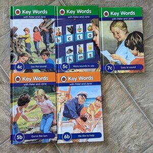 Vintage  lot of 5 ladybird children's books keywords reading scheme series HC